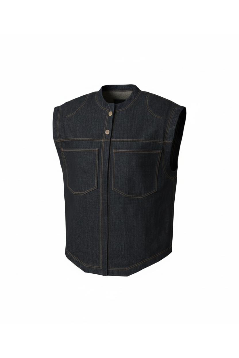 Crossroads Denim Vest.