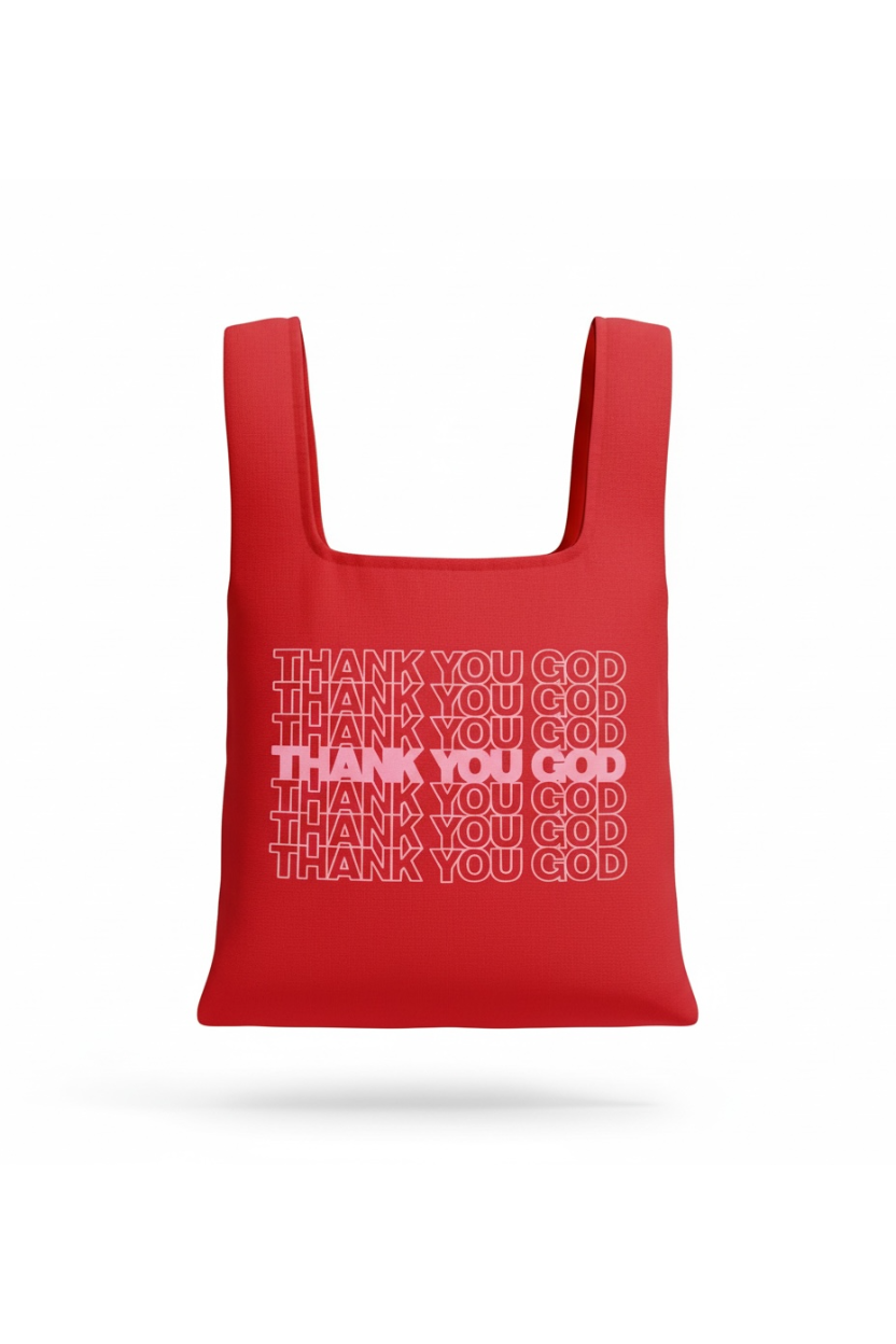 TYG Red Grocery Bag.